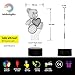 Teddy Bear 3D Night Light 7 Color LED Does Not Get Hot Includes Mains Plug and USB Cable Larger Size 242mm X 145mm A Great Gift for Girls Mom Perfect Girls 3D Illusion Lamp by rainbolights