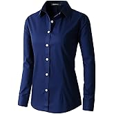 Beninos Womens Dress Shirts Long Sleeve Button Down Shirt Work Wear