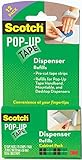 Scotch Pop-Up Tape Strips 19mm X 50mm, 12 Tape Pads, 4-PACK