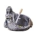 Gedengni Vintage Ashtrays Mermaid Figurines - Retro Mermaid Ash Tray Friends Gifts Creative Personality Trend Ash Tray Decoration Ornament for Wedding Statue Woman Cigar Ashtray (Silver)