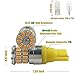 iBrightstar 9-30V Extremely Bright Low Power 168 175 194 2825 W5W T10 Wedge LED Bulbs for Side Marker Light,Amber Yellow