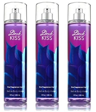 Bath Body Works Signature Collection Dark Kiss Fine Fragrance Mist 8 Fl Oz 3 Pack