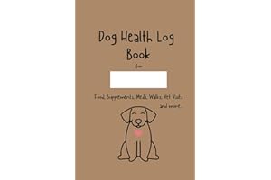 Dog Health Log Book: Easy log, track and record your dog's daily medical and wellness routine including food, meds, supplemen