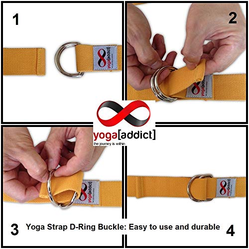 image for YogaAddict Cork Yoga Blocks 2 Pack and Yoga Strap Set with Box, Set, Y