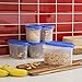 BINO 24-Piece Meal Prep Plastic Food Storage Container Set with Lids (OLD-BLUE)