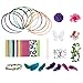 Glonova DIY Headbands Kit for Kids Girls, 60 Pcs Creativity Headbands Craft Kit Hair Accessory Set for Kids, 10 Unique Headbands