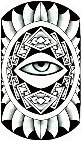 black totem the 3rd Eye large 8.25" half-sleeve arm tattoo female lower back tattoos