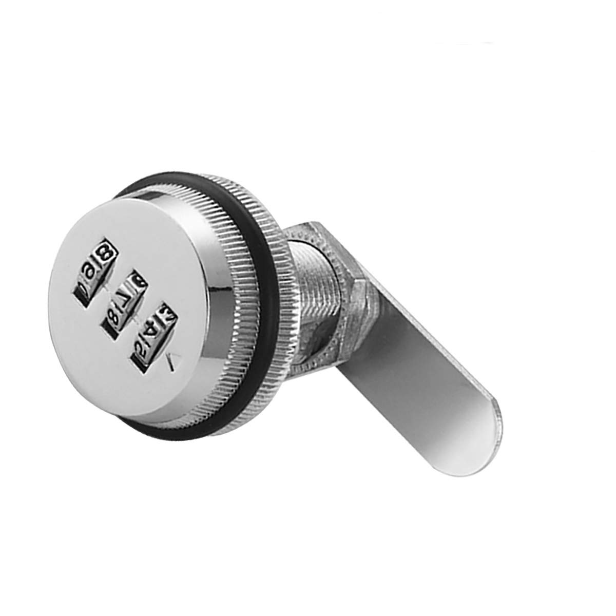 3 Digit Code Combination Cam Lock 25mm Password Coded Locks Zinc Alloy Coded Security Lock for Box Cabinet Mailbox Drawer Door Furniture Silver