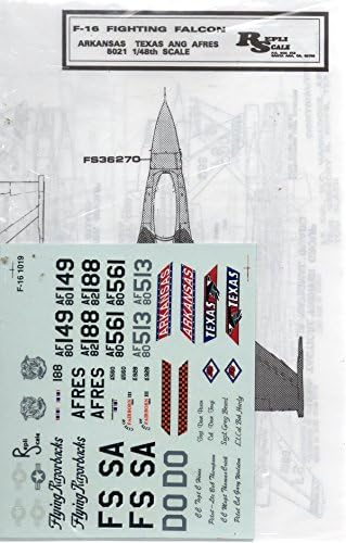 Repli Scale 1:48 F-16 Fighting Falcon Arkansas Texas Ang Afres #5021