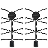 Laces with Locks No Tie Shoelace for Kids and Adults - Round Reflective Athletic Shoestrings Replacement