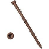 YYL FASTENER Coated Composite Deck Screws #10 x 2-3/4, Brown, 350 | Self Tapping, Torx 20 Star Drive, Type 17 Slot Point, 1 Free Bit Included