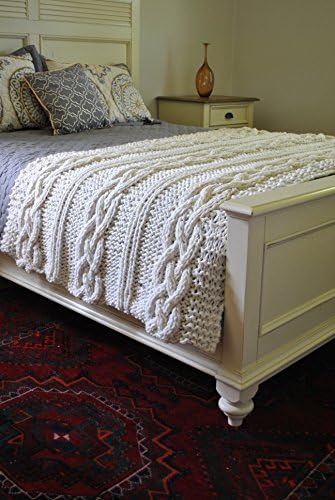King Size Chunky Cable Blanket - READY TO SHIP