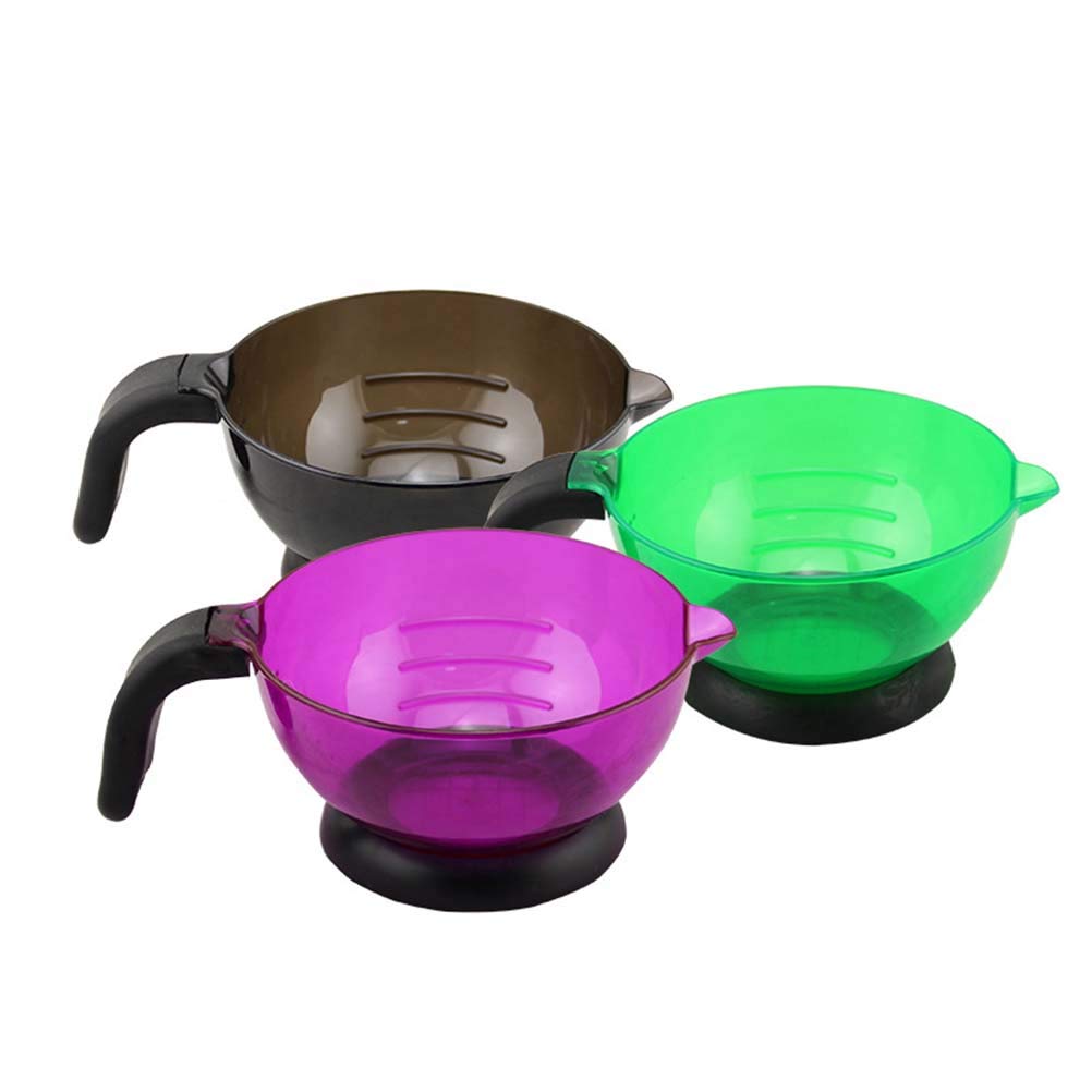 Lurrose Hair Color Bowl Hair Mixing Tinting Bowl with Handle DIY Hair Dye Tools for Salon Barbershop Hairdressers (Purple) : Beauty