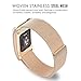 MoKo Fitbit Charge 2 Band, Milanese Loop Mesh Stainless Steel Bracelet Strap + Frame Housing for 2016 Fitbit Charge 2 Heart Rate + Fitness Wristband, Wrist Length 5.31
