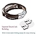 For Fitbit Alta Bands, bayite Leather Bands Fitbit Alta Replacement Accessory Bracelet Chocolate Brown Small 5.5