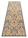 26-inch X 6-feet Non-Skid Rubber Backed Runner Rug | Grey - Gold Floral Modern Carpet Runner 2X6