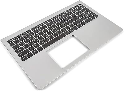 Dell Inspiron 15-3510/3520/3530 Silver Palmrest Keyboard 0HM1XV M5RRX Renewed
