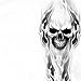 Hot Leathers Ghost Skull 100% Cotton Double Sided Printed Biker T-Shirt