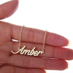 HUAN XUN Gold Color Plated Name Necklace Girls
