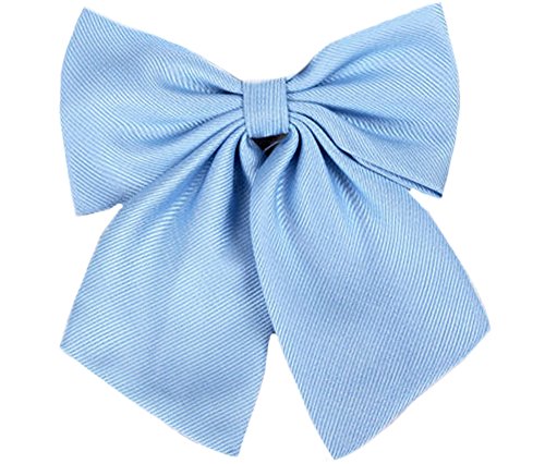 Flairs New York Women Handmade Pre-Tied Bowknot Bow Tie (Baby Blue [Stripes Texture]) - Thumbnail 7