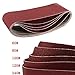 Jeteven 3-Inch X 18-Inch Sanding Belts Sander Tools for Wood Metal Working, Red, 60/80/120/240 Assorted Grits, 5 pack