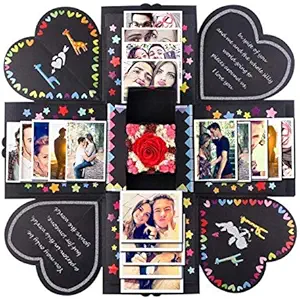 YSCY DIY Explosion Box, Creative DIY Handmade Surprise Explosion Gift Box Love Memory, Scrapbooking Photo Album Box for Birthday Valentine's Day Anniversary Wedding Christmas Festival