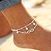 Pesily Sterling Silver Anklets Pearl Beach Female Jewelry Minimalist for Lady Women Girls Fashion Simple