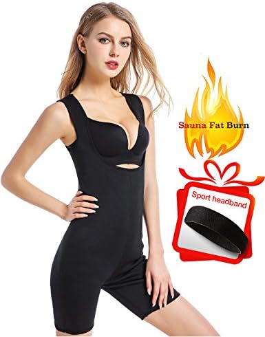 Womens Full Body Hot Sweat Shaper, Slimming Sauna Vest Suit, Tank Top Fat Burner, Shapewear for Weight Loss（XXXL=US SIZE XL）