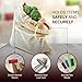 Reusable Produce Bags (Set Of 9) + Bonus Stainless Steel Straws - Premium Organic Cotton Mesh Grocery Bag with Drawstring - Eco Friendly and Washable, Net Zero Reuseable and for Vegetable or Veggie