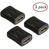 LINESO HDMI Female to Female Adapter Gold Plated High Speed HDMI Female Coupler 3D&4K Resolution