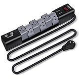 Nekteck [UL Listed] 90/180 Degree Rotating Power Strip/Surge Protector