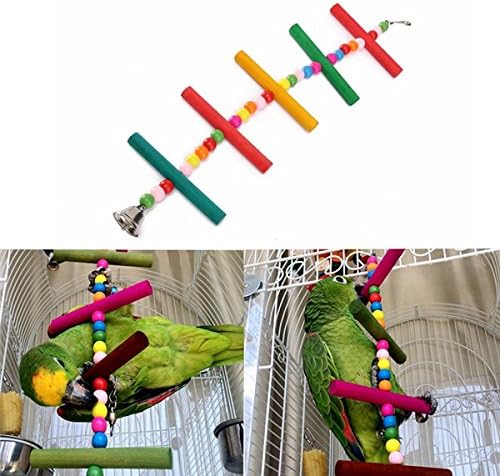 Wooden Bird Parrot Climbing Ladder Toy Good Quality Size S