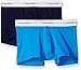 Calvin Klein Men's Underwear Modern Cotton Stretch 2 Pack Trunks, Lynx Blue/Maya Blue, Medium