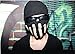 GIANCOMICS Roman Cosplay Knight Helmet Visor Knit Beanie Hat Winter Mask Cap Black