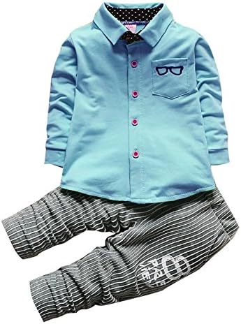 SOFIRE Baby Boys Infant Toddler Pants Clothing Sets Button Down T Shirt