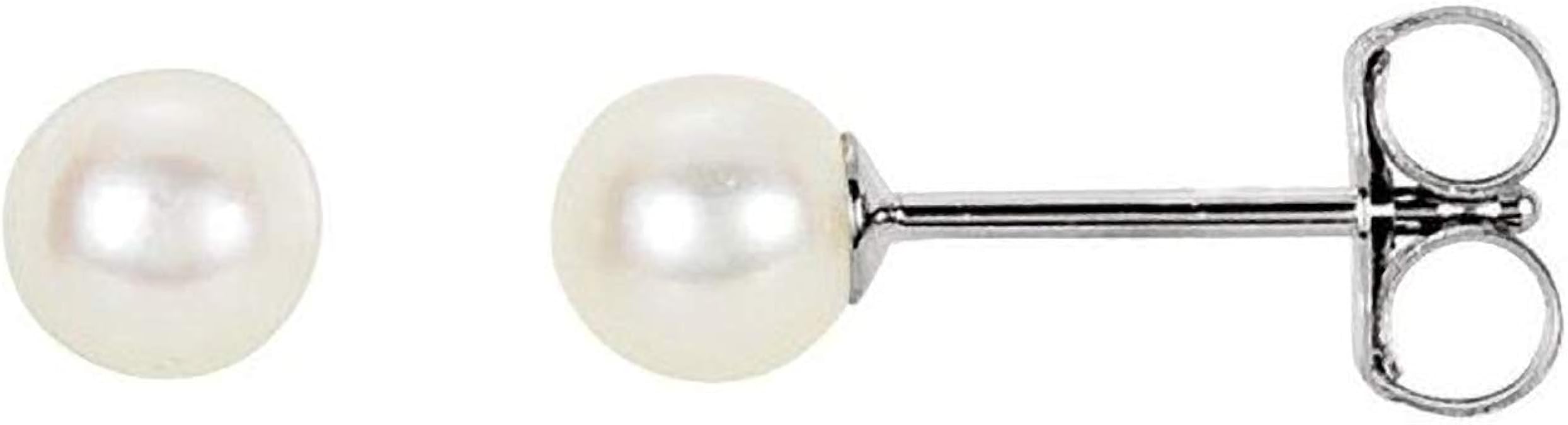 3MM Pearl Sterling Silver Stud Earrings/Ear Studs Small & Discreet