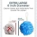 Loofah Bath Sponge, Shower Sponge (Larger 5-Inch Size) Long-Lasting Loofah Won't Fall Apart - Mesh Scrub Scrubber Bathing Sponge Exfoliator (1 Pack, Blue)