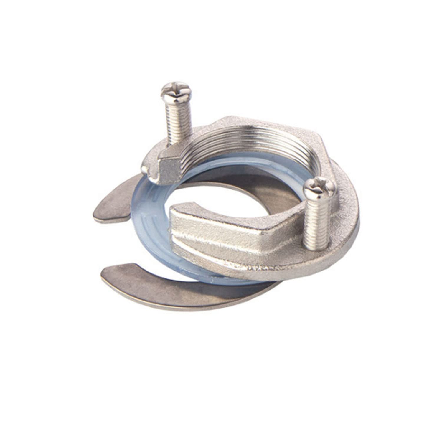 Stainless Steel Faucet Fixing Nut Kit, Single Hole Faucet Fixing Piece, Lock Nut Mounting Fitting to Prevent Kitchen and Bathroom Faucets from Loosening, Single Hole Nut Mounting Type Connector 31 mm