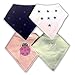 Baby Bandana Drool Bibs Made of Absorbent Soft 100% Organic Cotton with Snaps. Keeps Baby's Clothes Dry and Clean For Hours. Cute Bib Style for Babies Boys and Girls. Gift Set 4- Pack