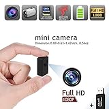 Mini Hidden Spy Camera, Tiny Wearable Nanny Cam Wireless Video Recorder,1080P Small HD Portable Body Worn Surveillance Cameras with Motion Detection,Support 64GB SD Card