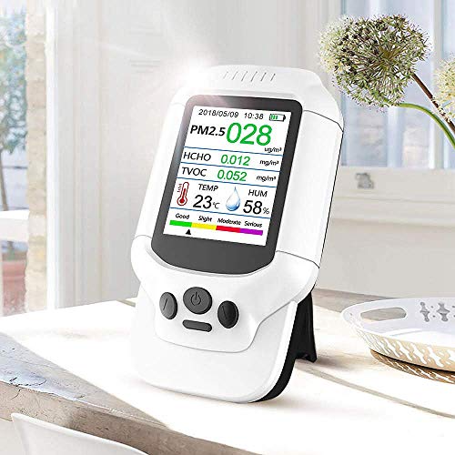 SODIAL Air Quality Pollution Tester,Temperature And Humidity Meter, Sensor, Detect Pm2.5/Pm10/Pm1.0 M Icron Dust, Test Indoor Tvoc Volatile Organic Compound Gas - Thumbnail 7
