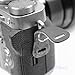 Foto&Tech Leather Protector Cover Pad and Lug Ring Camera Strap Triangle Split Hook Compatible with Fujifilm Lecia Nikon Canon Sony Olympus Pentax Panasonic SLR RF Mirrorless Camera (Black, 1 Pair)