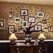 Simple Shapes Family Tree Wall Decal (Chestnut Brown, Small Size : 95