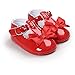 BENHERO Infant Baby Girls Mary Jane Flats Shoes with Bowknot Non Slip Soft Sole PU Leather First Walker Cirb Shoes Toddler Princess Wedding Dress Shoes(0-6 Months Infant),B-red