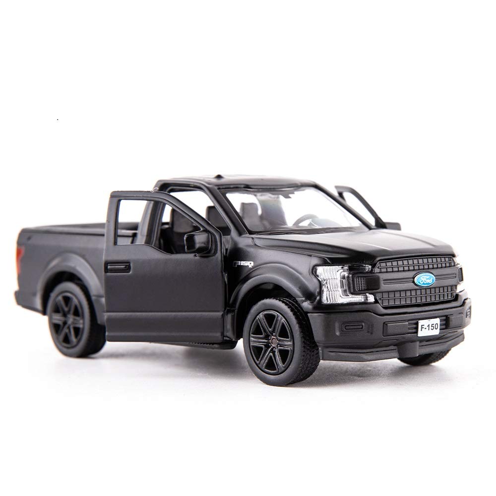 RMZ City 1:36 Scale Ford F150 Pickup Truck Casting Car Model, Zinc Alloy Toy Car for Kids, Pull Back Vehicles Toy Car for Toddlers Kids Boys Girls (Black)