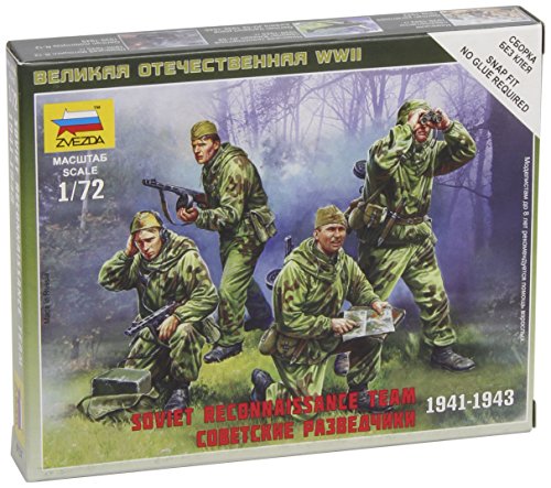 Zvezda Models 1/72 Soviet Reconnaissance Team Snap Kit