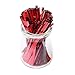 Sago Brothers 200pcs 4 Inches Metallic Twist Ties (Red)