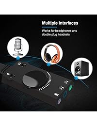 Tarjeta de sonido USB, techrise USB adaptador de sonido estéreo externo divisor Converter con control de volumen para Windows y Mac, Plug & Play sin necesidad de controladores