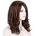 KeeWig Synthetic Auburn Wig Medium Length Wavy Piano Color Blend Light and Dark Auburn and Strawberry Blonde JENNY #P27/30/33