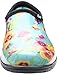 Sloggers Original Waterproof Rain and Garden Shoe for Women– Outdoor Slip-On Garden Clog - Made in The USA with Premium Comfort Insole and Arch Support - Pansy Print Turquoise, Size 8